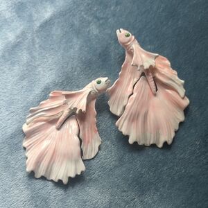 Pink Fish Shaped Earrings